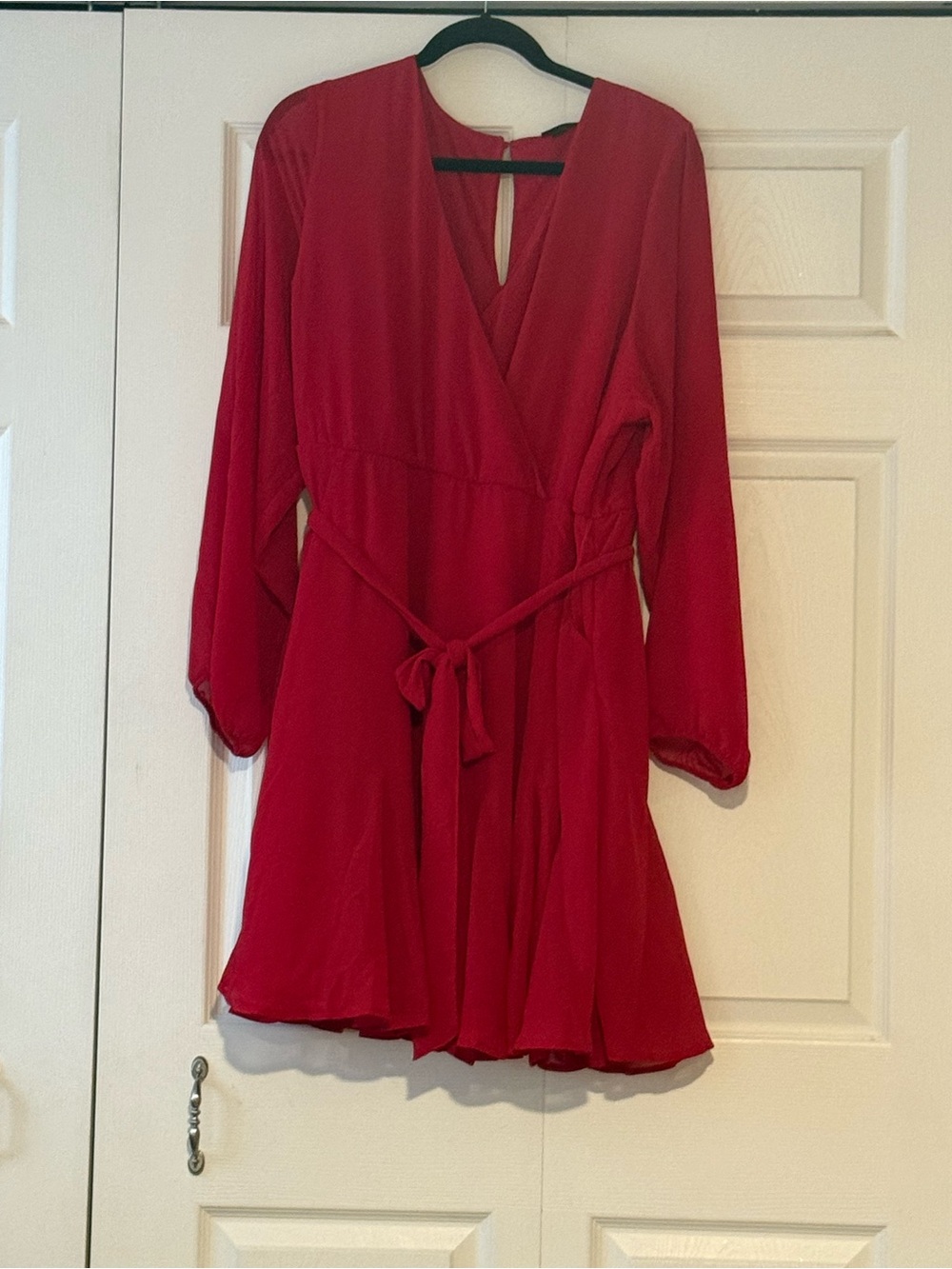 torrid Red Wrap-Style Mini Dress
